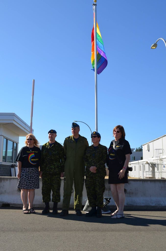 Comox Valley Pride - Flag Raising 19 Wing Comox