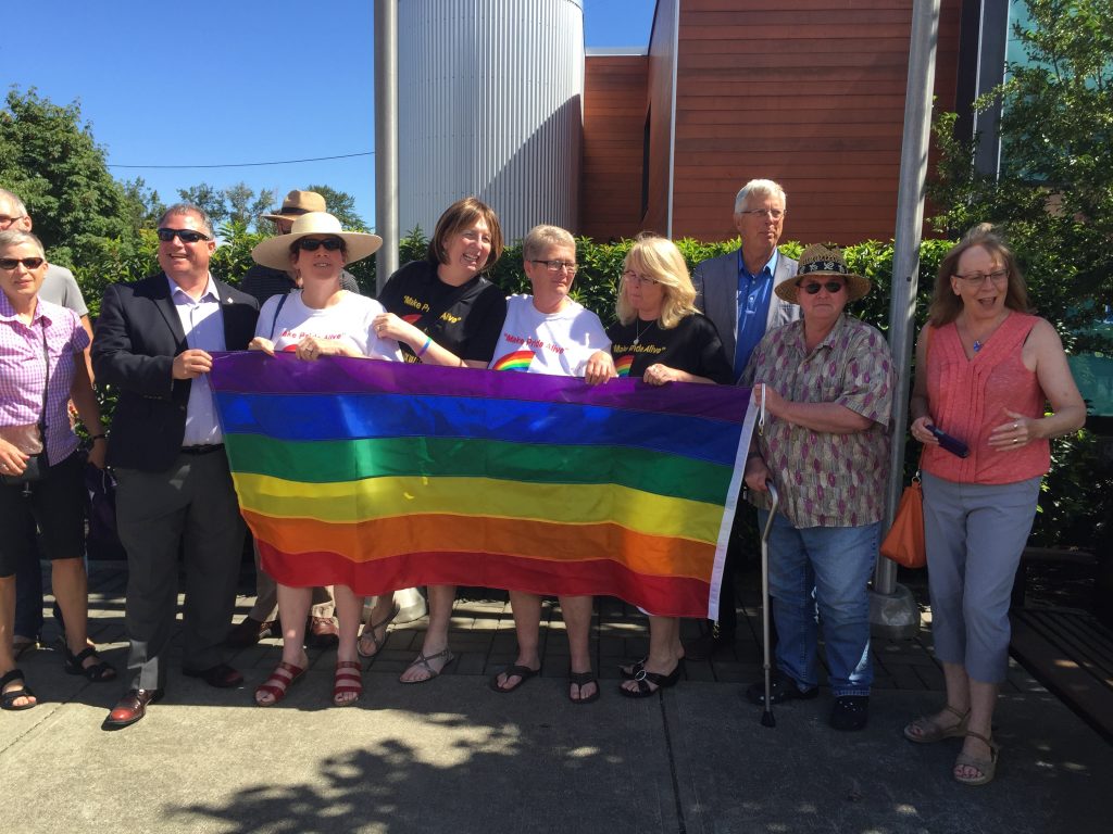 Comox Valley Pride - Flag Raising City of Courtenay