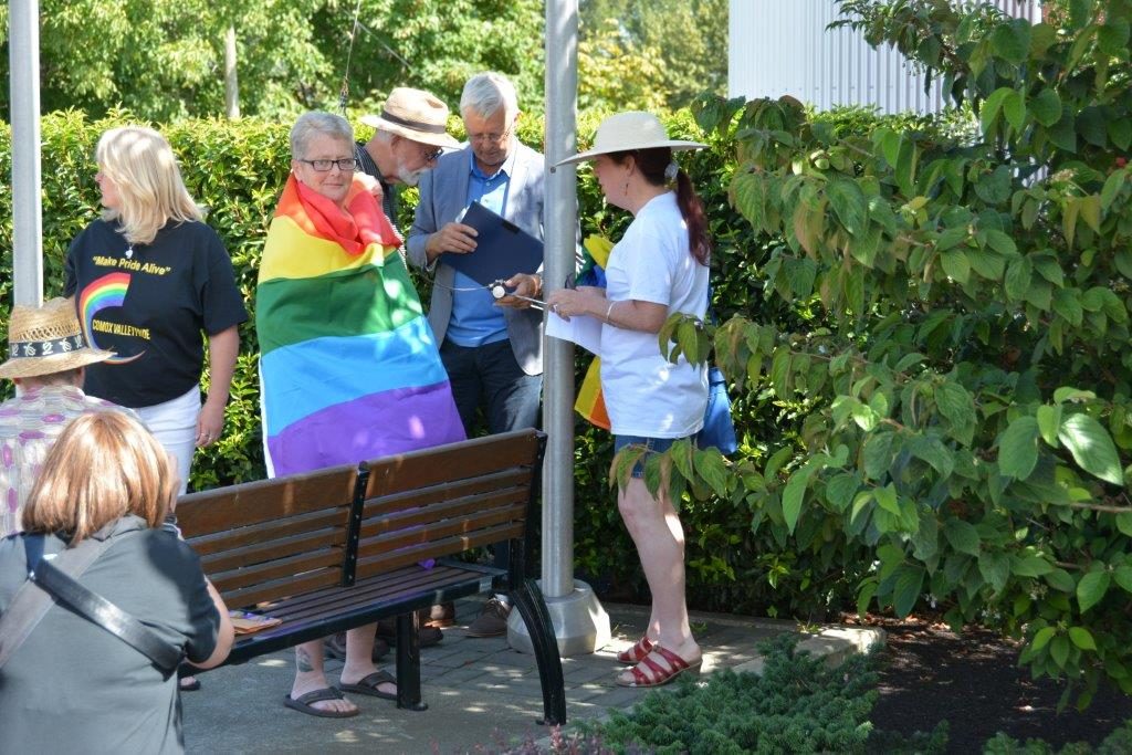 Comox Valley Pride - Flag Raising City of Courtenay